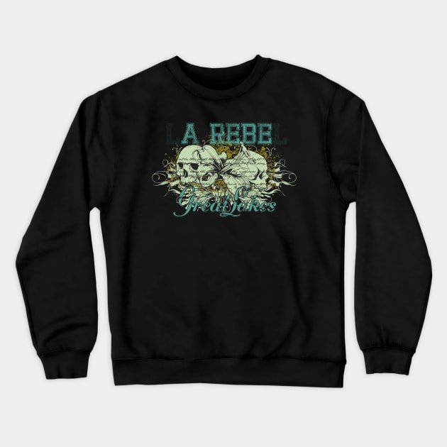 Two-faced Skull Crewneck Sweatshirt by MuftiArt